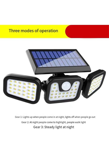 Güneş Indüksiyon Taşıma Işığı Su Geçirmez 74LED Üç Kafalı Katlanabilir Taşkan Işığı Akıllı Indüksiyon Açık Işık (Yurt Dışından) modelleri