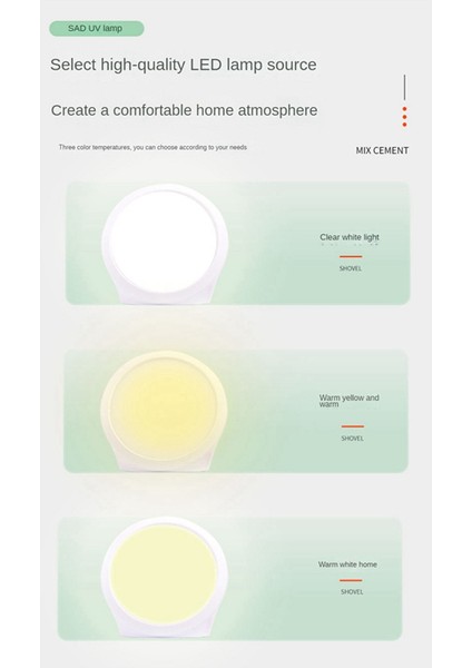 LED Sad Terapi Motut Masa Lamba Dokunma Tımıng Adılı Boyuk Yönetimi Dönüşüm Bozukluk Terapi Lambası Doğal Işığı Simüle Et (Yurt Dışından) fırsatları