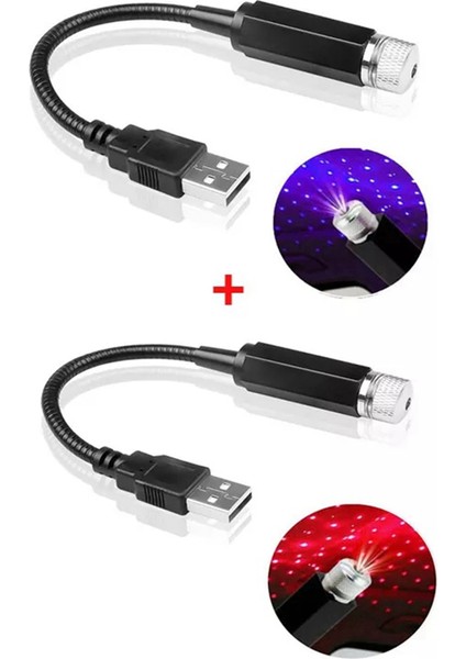 2pcs Romantik LED Yıldızlı Gece Işıkları 5V USB Powered Galaxy Star Projektör Işıkları Otomobil Odası Tavan Dekorasyonu (Yurt Dışından) fiyatları