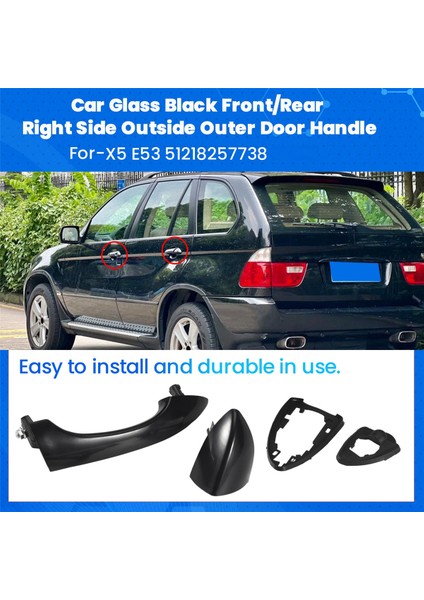 Araba Cam Siyah Ön/arka Sağ Dış Kapı Dış Kapı Bmw X5 E53 51218257738 (Yurt Dışından) indirimleri