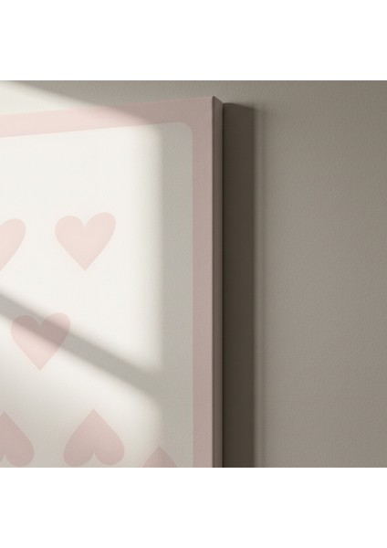 Minimalist Pembe Kalpler İllüstrasyon Tablosu indirimleri