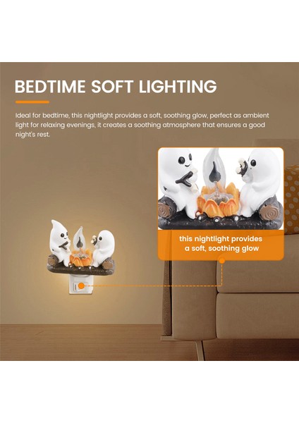 Hayalet Kamp Ateşi Gece Lambası Gece Işık Fişi Duvar Ürkütücü Ateş Gece Işık Cadılar Bayramı Hayalet Kamp Ateşi Eu Fiş (Yurt Dışından) fırsatları