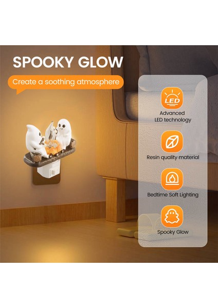 Hayalet Kamp Ateşi Gece Lambası Gece Işık Fişi Duvar Ürkütücü Ateş Gece Işık Cadılar Bayramı Hayalet Kamp Ateşi Eu Fiş (Yurt Dışından) indirimleri