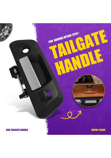Nissan Navara NP300 2014 2015 2016 2017 2018+ 90606-4JG0C Için Araba Arka Bagaj Kapısı Dayanıklı Arka Kapı Kolu (Yurt Dışından) fırsatları