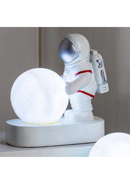 Astronot Spaceeman Gece Işık Yatak Odası Başucu Masaüstü Dekorasyon Masa Lamba Hediye Işık Alan Temalı Hediye Süsleme El Sanatları (Yurt Dışından) fırsatları