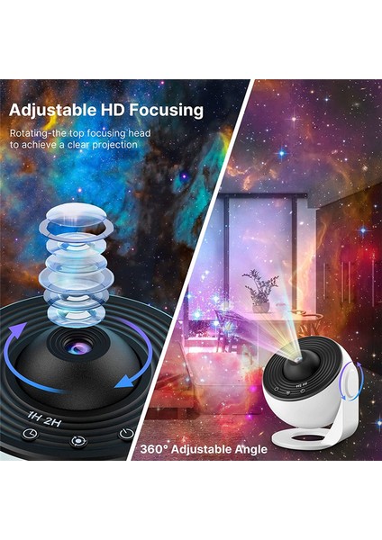 Starry Sky Projektör, Projektör Lambası, Yatak Odası Için Yıldızlı Gökyüzü, 12 Gezegen Diskleri, LED Starry Sky Projektör (Yurt Dışından) fırsatları