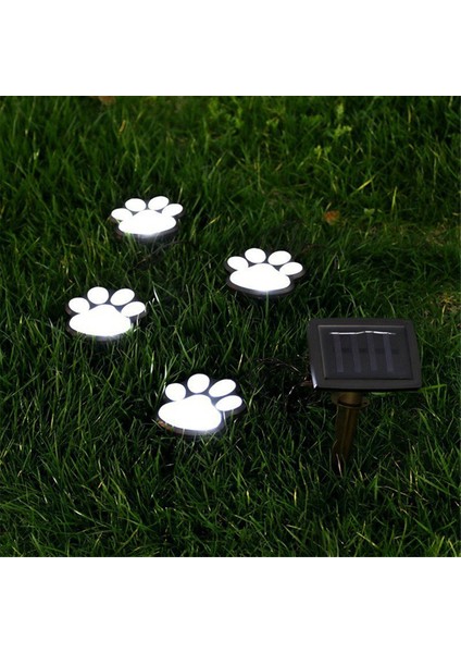 Kablosuz Set 4 Güneş Köpek Baskı Işıkları Bahçe Heykeli Fener LED Yol Işık Dış Hayvan Evcil Lamba Beyaz Işık (Yurt Dışından)