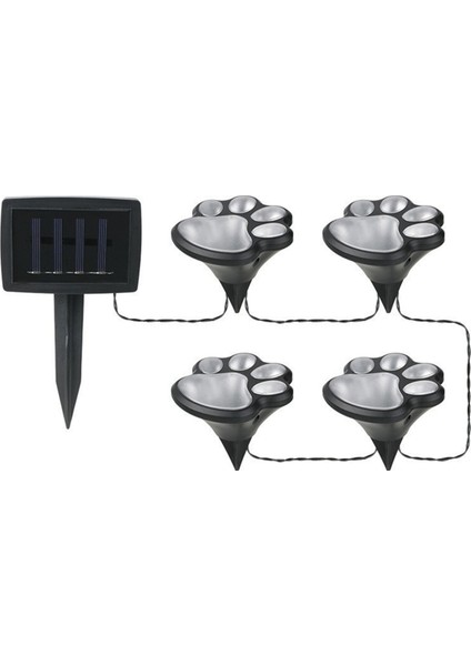 Kablosuz Set 4 Güneş Köpek Baskı Işıkları Bahçe Heykeli Fener LED Yol Işık Dış Hayvan Evcil Lamba Beyaz Işık (Yurt Dışından) fiyatları