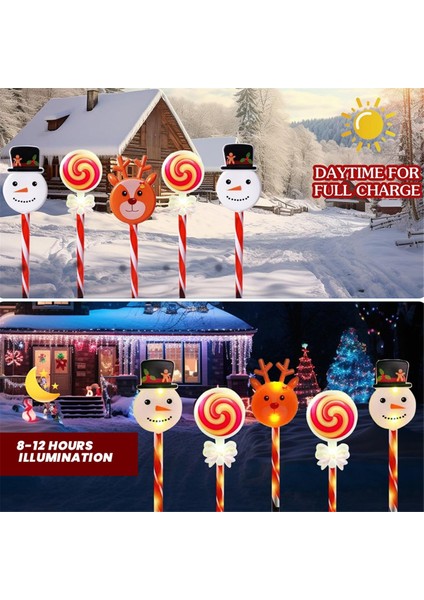 10 Pcs Güneş Noel Dekorasyon Işıkları 8 Işık Modu Işık IP65 Su Geçirmez Noel Dekor Işık Bahçe Yard Yürüyüş Yolu (Yurt Dışından) fiyatları