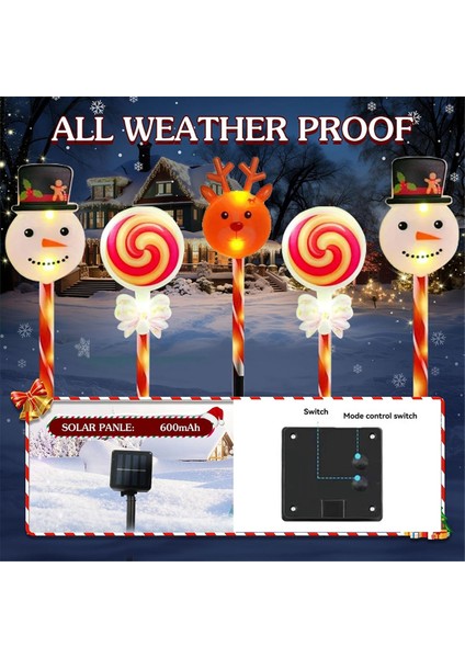 10 Pcs Güneş Noel Dekorasyon Işıkları 8 Işık Modu Işık IP65 Su Geçirmez Noel Dekor Işık Bahçe Yard Yürüyüş Yolu (Yurt Dışından) modelleri