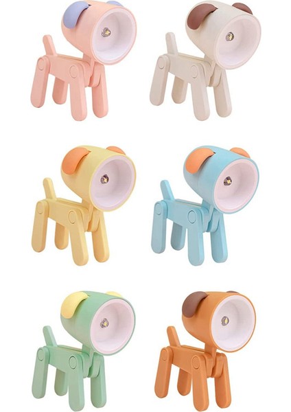 6pcs Mini Gece Işığı Çocuklar Için, Sevimli Küçük Lamba Köpek Şekli Taşınabilir Okuma Kitap Lambalar Gece Çalışma Seyahati (Yurt Dışından)