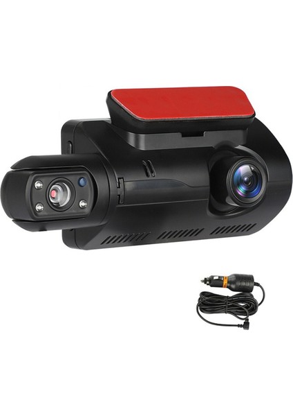 Çift Dash Cam Ön ve Içinde 1440P+1080P Araç Kara Kutu Dash Kamera 3 Inç IPS Kamera Kayıt Noktası Gece Görüşü (Yurt Dışından)