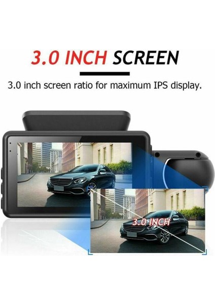 Çift Dash Cam Ön ve Içinde 1440P+1080P Araç Kara Kutu Dash Kamera 3 Inç IPS Kamera Kayıt Noktası Gece Görüşü (Yurt Dışından) fırsatları