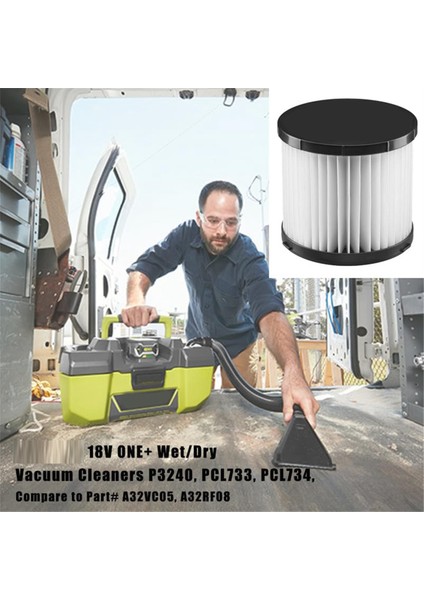 2 Paket Yıkanabilir Hepa Filtre Ryobi 18V Bir+ Islak/kuru Vakum Süpürgeleri PCL733, PCL734, P3240 (Yurt Dışından) fırsatları