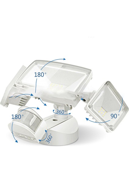 Güvenlik Işığı, Ayarlanabilir Hareket Tespit Taşlama Işığı IP65 Su Geçirmez, Garaj Için Açık Hareket Sensörü Işığı, Yard (Yurt Dışından) fiyatları