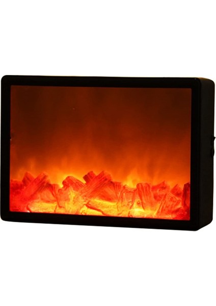 LED Şömine Işık Simülasyonu Alev Işık Nordic Tarzı Dekoratif Şömine Işık Ev El Sanatları Atmosfer Gece Işığı (Yurt Dışından)