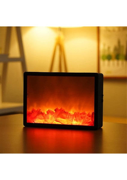 LED Şömine Işık Simülasyonu Alev Işık Nordic Tarzı Dekoratif Şömine Işık Ev El Sanatları Atmosfer Gece Işığı (Yurt Dışından) fiyatları