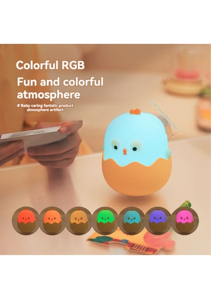 Yumurta Kabuğu Tavuk Gecesi Işık USB Şarj Bardbler Renkli Gece Işık Yatak Odası Başsi (Yurt Dışından) indirimleri