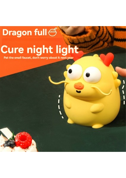 Uzun Bao Bao Dragon Yıl Gecesi Işık Şarj Edilebilir Dimmitable Başucu Uyku Lambası Pat Lambası (Yurt Dışından) modelleri