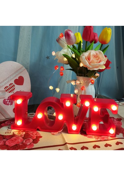 Aşk Mektubu Lambası Ingilizce Romantik Sürpriz Dekorasyon Modelleme Lamba Teklifi Sahne Düzeni Pembe (Yurt Dışından) fiyatları