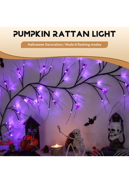 Cadılar Bayramı Partisi Pumpkin Rattan Hafif Dize Korku Hayalet Festivali Ev Bahçe Partisi Açık Dekorasyon (Yurt Dışından) fiyatları