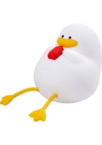 Sevimli Ördek Gece Işığı, Çocuklar Için Sevimli Ördek Lambası, Ördek Silikon Gece Işığı, USB Şarj Edilebilir Kreş Lambası, Musluk Kontrolü (Yurt Dışından)