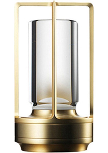 Şarj Edilebilir Kristal Lamba Başucu Tablosu Yatak Odası LED Dokunmatik Masa Restoranı Dekorasyon Atmosfer Gece Işık Altın (Yurt Dışından)