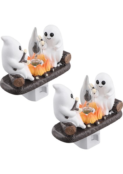 Hayalet Kamp Ateşi Flickering Nightlight Gece Işık Fişi Duvar Ürkütücü Ateş Gece Işık Cadılar Bayramı Hayalet Kamp Ateş (Yurt Dışından) fiyatları