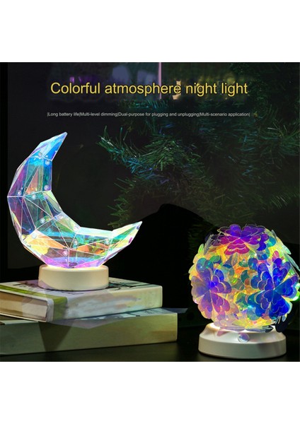 Yatak Odası Lambası Başucu Lambası Gece Işık Renkli Değişim Renk Romantik Işık ve Gölge Atmosfer Gece Işığı A (Yurt Dışından) fırsatları