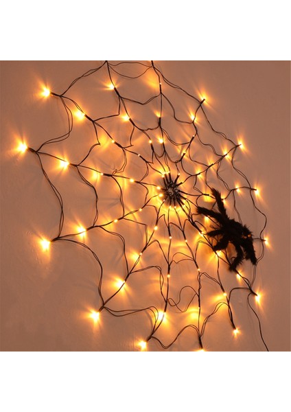Cadılar Bayramı Örümcek Web Lights USB 8 Mod Örümcek Web Duvar Net Işıklar Korkunç Cadılar Bayramı Dekorasyon Çelenk, A (Yurt Dışından) fiyatları
