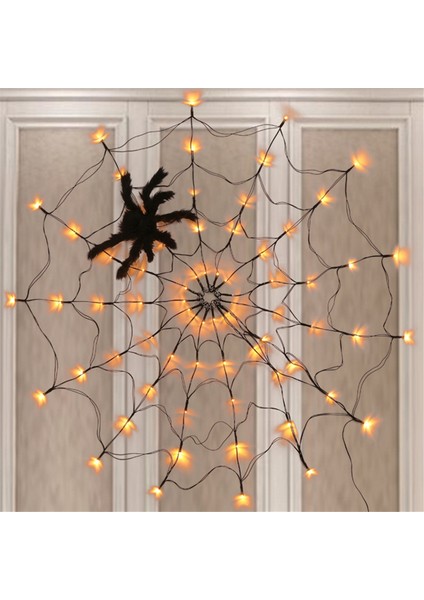 Cadılar Bayramı Örümcek Web Lights USB 8 Mod Örümcek Web Duvar Net Işıklar Korkunç Cadılar Bayramı Dekorasyon Çelenk, A (Yurt Dışından) fırsatları