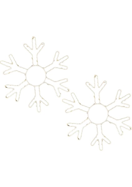 2pcs Noel Kar Tanesi Pencere Işıkları Süslemeler Ev Için Kar Tanesi Işıkları LED Kar Tanesi Dekor Sıcak Beyaz (Yurt Dışından)