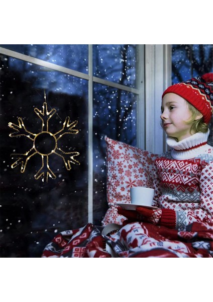 2pcs Noel Kar Tanesi Pencere Işıkları Süslemeler Ev Için Kar Tanesi Işıkları LED Kar Tanesi Dekor Sıcak Beyaz (Yurt Dışından) modelleri