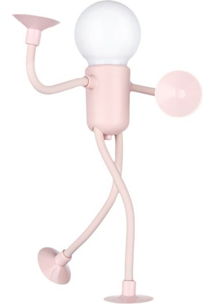 Yatak Odası, Banyo ve Noel Dekoru Yatak Odası Masaüstü Atmosfer Lambası Pembesi (Yurt Dışından)