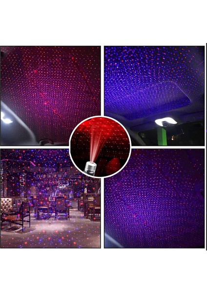 Yıldız Projektör Gece Işığı Ayarlanabilir Romantik Galaxy Esnek USB Iç Araç Işıkları, Taşınabilir Gece Lambası Süslemeleri (Yurt Dışından) fırsatları