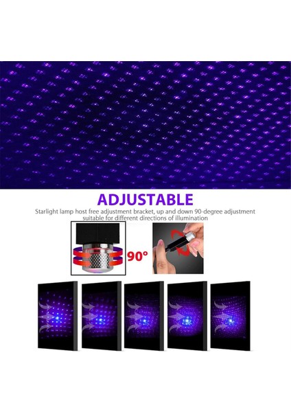Yıldız Projektör Gece Işığı Ayarlanabilir Romantik Galaxy Esnek USB Iç Araç Işıkları, Taşınabilir Gece Lambası Süslemeleri (Yurt Dışından) indirimleri