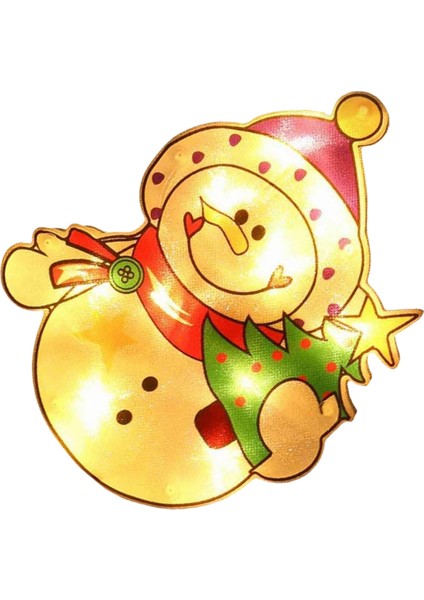 Noel Pencere Işık LED Vantuz Asılı Hafif Pencere Çubuğu Şenlikli Noel Atmosferi Dekoratif Işık (Yurt Dışından) fiyatları