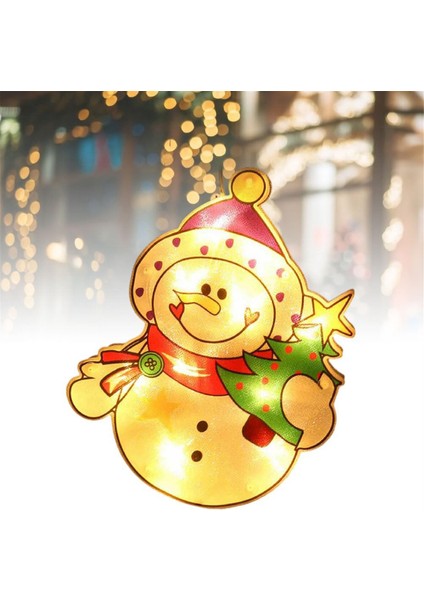 Noel Pencere Işık LED Vantuz Asılı Hafif Pencere Çubuğu Şenlikli Noel Atmosferi Dekoratif Işık (Yurt Dışından) modelleri