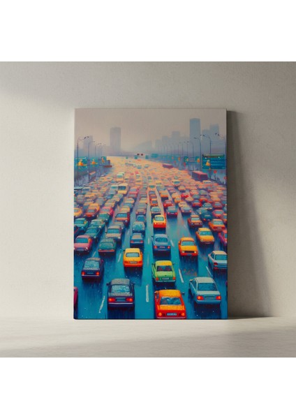 Modern Trafik Akışı Yağlıboya Tablosu fiyatları