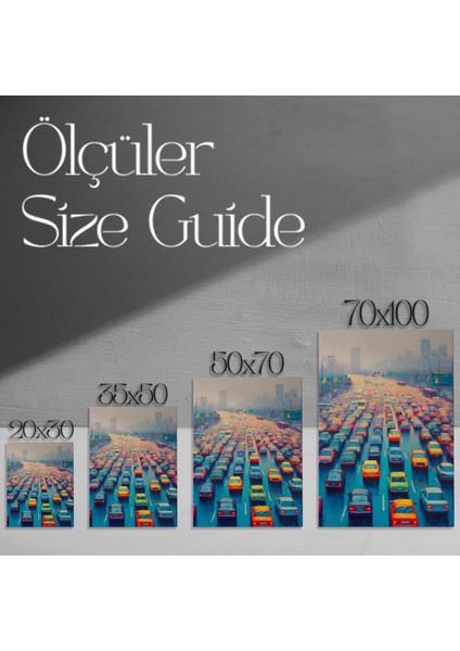 Modern Trafik Akışı Yağlıboya Tablosu modelleri