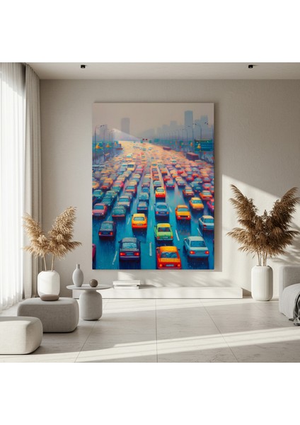 Modern Trafik Akışı Yağlıboya Tablosu fırsatları