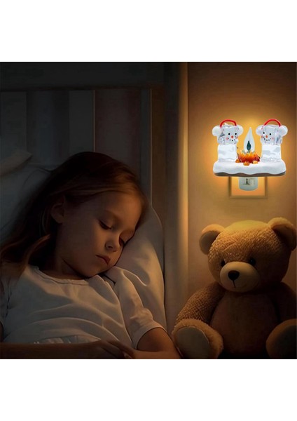 Snowmans Campfire Ticaret Gece Işık Hayalet Kamp Ateşi Titreşen 3D LED Gece Işığı Cadılar Bayramı Iç Mekan Dekoru Fiş Fiş (Yurt Dışından) fırsatları