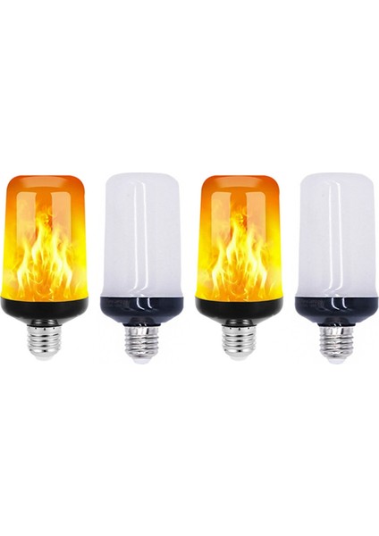 4pcs LED Alev Ampuller 4 Mod Titreşen Ampuller E27 Temel Ateş Alev Ampulü Noel Partys Sundurma Ev Dekor (Yurt Dışından)