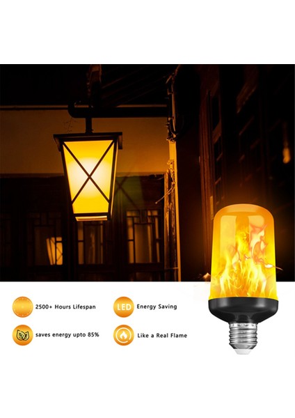 4pcs LED Alev Ampuller 4 Mod Titreşen Ampuller E27 Temel Ateş Alev Ampulü Noel Partys Sundurma Ev Dekor (Yurt Dışından) fiyatları
