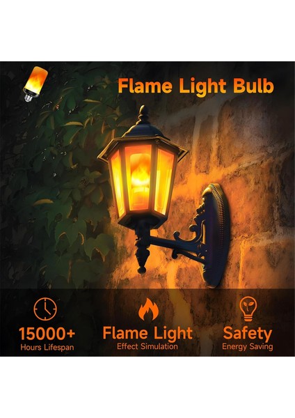 4pcs LED Alev Ampuller 4 Mod Titreşen Ampuller E27 Temel Ateş Alev Ampulü Noel Partys Sundurma Ev Dekor (Yurt Dışından) fırsatları