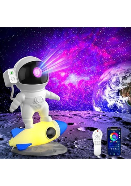 Astronot Galaxy Projektör, Galaxy Night Light Projector, Uzaktan ve Uygulama Kontrolü Olan Çocuklar Için Uzay Arkadaşı Projektörü (Yurt Dışından) fiyatları