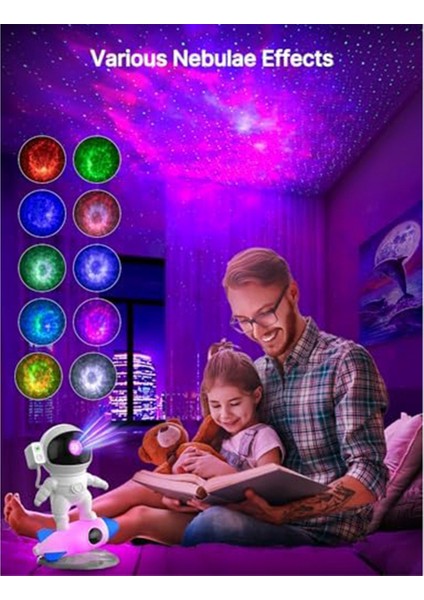 Astronot Galaxy Projektör, Galaxy Night Light Projector, Uzaktan ve Uygulama Kontrolü Olan Çocuklar Için Uzay Arkadaşı Projektörü (Yurt Dışından) modelleri