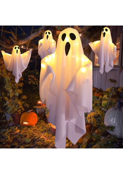 Cadılar Bayramı Dekorasyon LED Asma Lamba Parlayan Beyaz Hayalet Korku Iç Mekan Düzeni Atmosfer Lambası (Yurt Dışından) modelleri