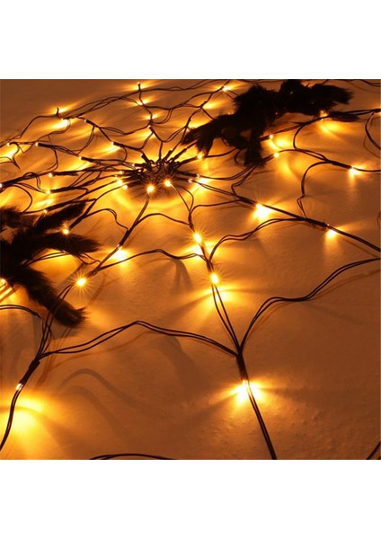 Cadılar Bayramı Örümcek Web Lights USB 8 Modlar Örümcek Web Duvar Net Işıklar Korkunç Cadılar Bayramı Dekorasyon Çelenk, B (Yurt Dışından) indirimleri