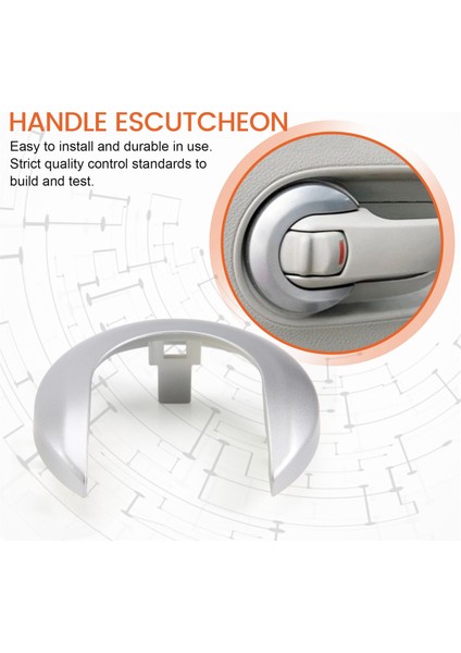 Araba Iç Kapı Kolu Kapak Dekoratif Trim, Tutamak Nissan Tiida Için Rozet 2005-2010 1.6 Livina NV200 B (Yurt Dışından) indirimleri